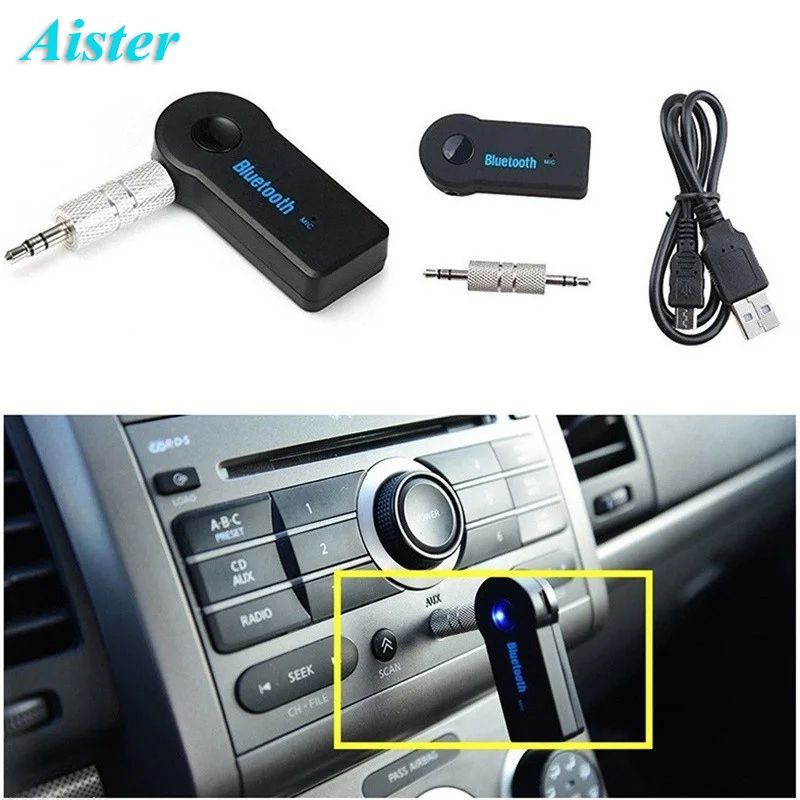 Bluetooth приемник портативный 3 5 мм потокового автомобиля беспроводной AUX аудио