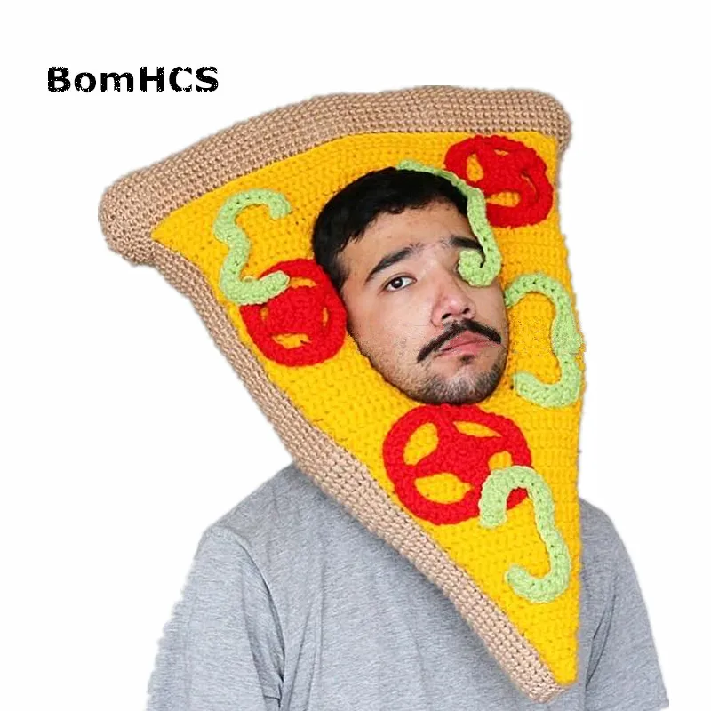 BomHCS Funny Beanie 100% Handmade Knit Hat Novetly Halloween Party Birthday Christmas Gift