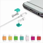 100 шт.лот USB-кабель для передачи данных, защита для наушников, цветной чехол для наушников Apple iPhone 4, 5, 5s, 6, 6s Plus, Samsung, HTC