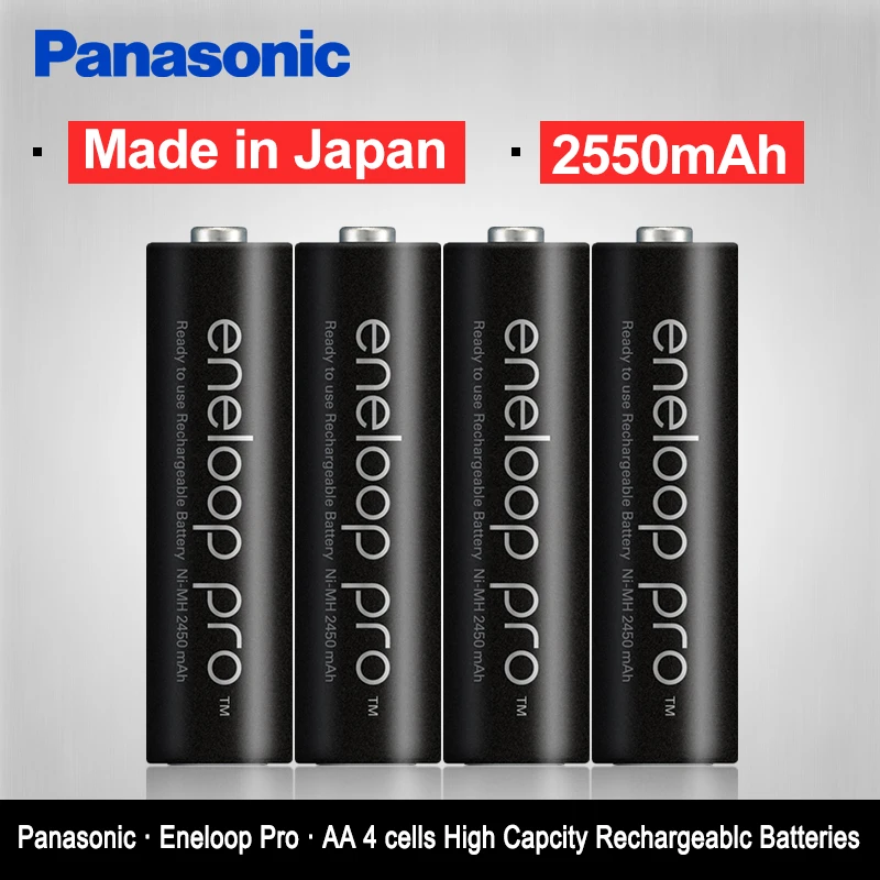 8 шт. перезаряжаемых Ni MH аккумуляторов Panasonic AA + AAA 1 2 в (aa 2550 мАч и aaa 950 мАч)