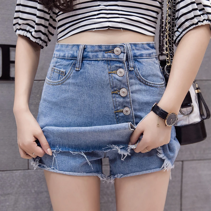 Сделать Новинка сезон весна-лето высоких талии нерегулярные заусенцы ковбойские