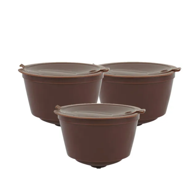 3pcs-Brown 1/2/3 шт./лот многоразового Dolce Gusto многоразового пользования капсулы Кофе капсулы Пластик Совместимость с Nescafe Genio, пикколо, Esperta - Цвет: 3pcs-Brown