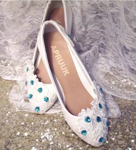

Sky blue crystal rhinestones brides wedding shoes woman new design weet romantic customized low high heel bridal bridesmaid shoe