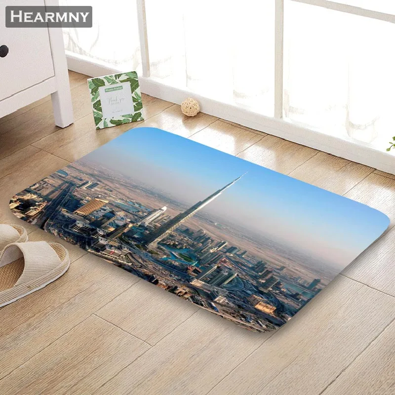 Burj Khalifa Tower Коврик для двери напольный коврик дома креативный супер мягкий
