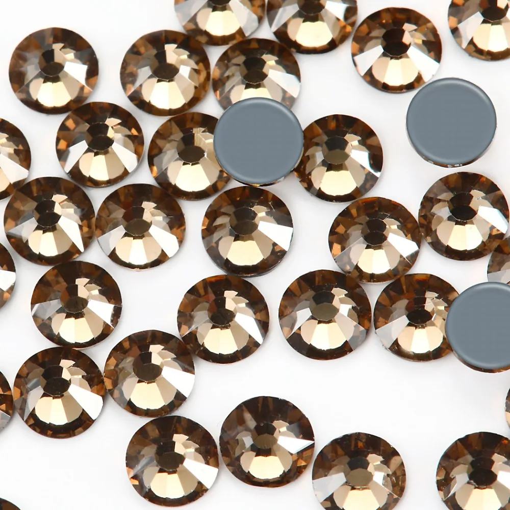 

New SMC Cut Smoked Topaz Iron on Rhinestone ss16 ss20 ss30 Hotfix Rhinestones AAAAA Grade for Luxury DIY things
