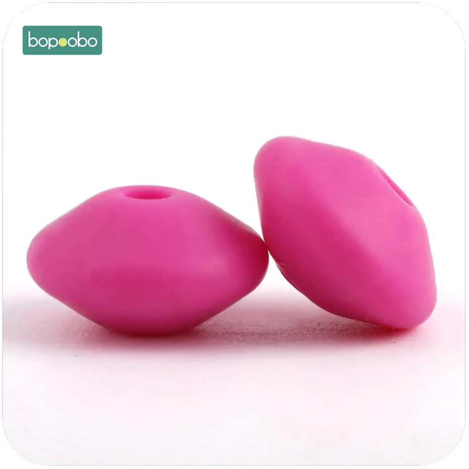 Bopobo, 12 мм, 20 шт., силиконовые бусины, Abacus, чечевица, детский прорезыватель, сенсорные, сделай сам, рукоделие, жевательные, органические бусины, Детские Прорезыватели - Цвет: Rose