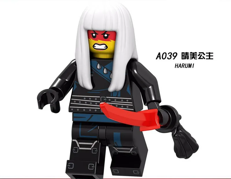 20 шт. A039 Ninjagoes Ллойд харуми жевать игрушка Wu морда гладить Брон магистр Золотой