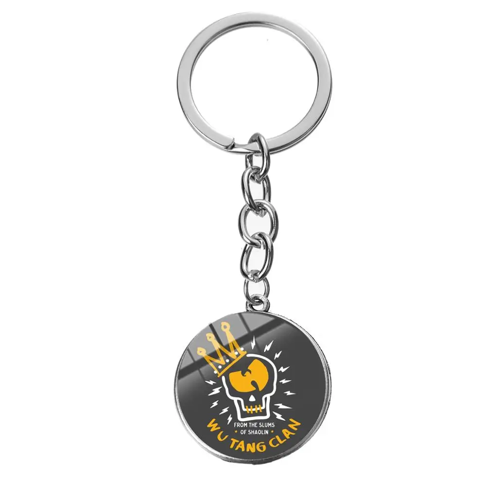 SONGDA буквенный принт WU TANG CLAN Logo брелок модный Wu Tang хип-хоп группа стеклянный купольный кулон брелок для любителей музыки Ювелирные изделия Подарки