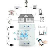 smart life 2p 40a remote control wifi circuit breaker smart switch overload short circuit protection for smart home
