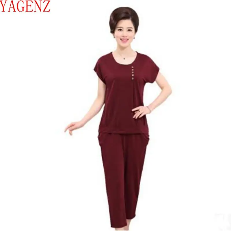 2018 летняя одежда среднего возраста спортивный комплект с короткими рукавами