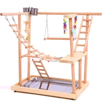 bird perches nest play stand gym parrot playpen playstand swing bridge wood climb ladders wooden conures parakeet macaw african