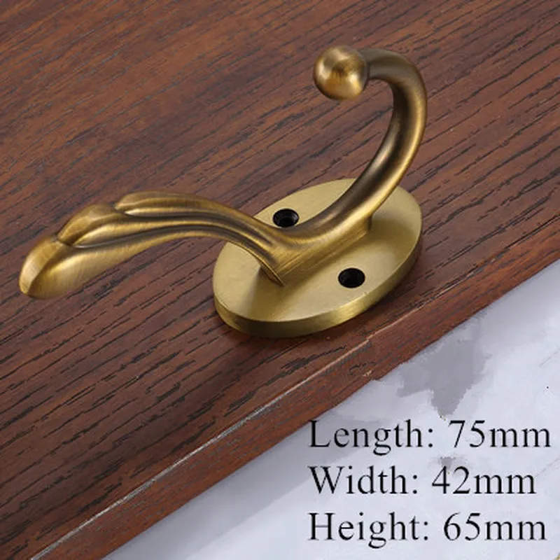 

Coat Hook Zinc Alloy Chinese Robe Hook Single Wall Hanging Wall Door Back Wardrobe Hanger Bronze Coat Bag Hook Home Decoration