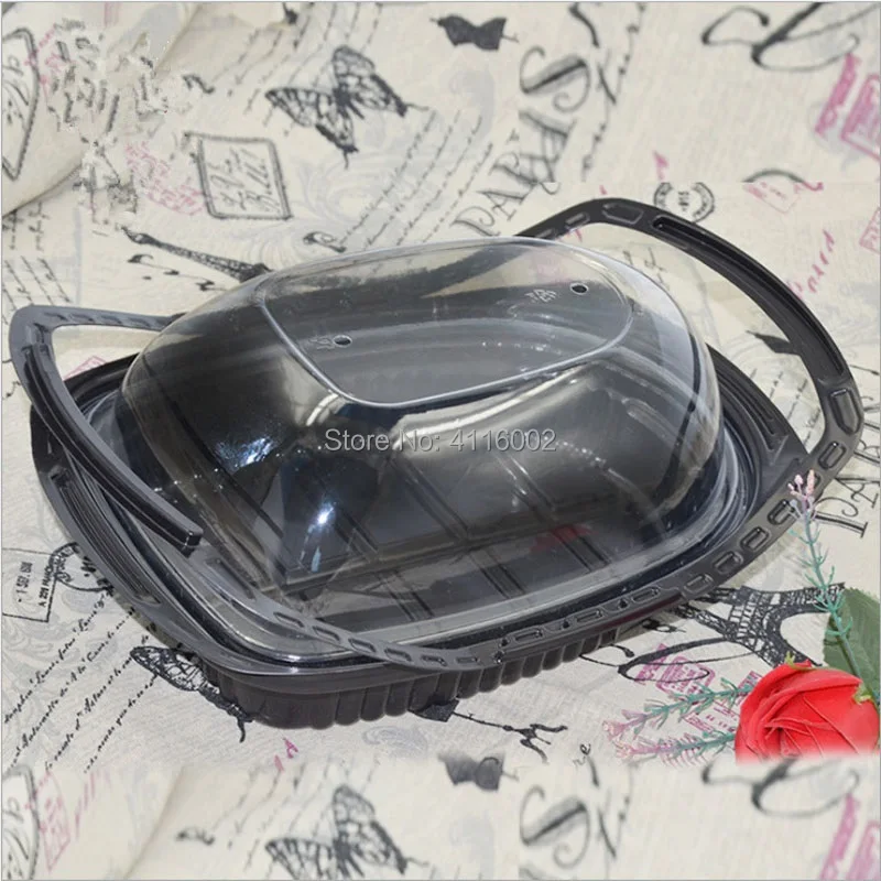 80 комплектов одноразовая упаковка для жареной курицы утки пластиковая большая