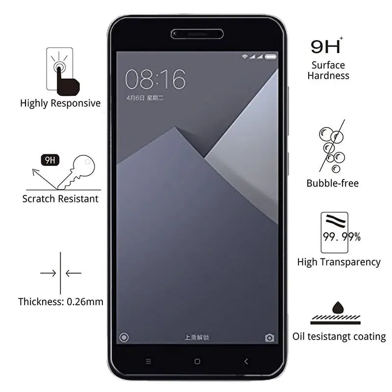 9h 2 5D закаленное Стекло для Xiaomi Redmi 5A HD Экран протектор 5 защитный Glas фильм Sklo na