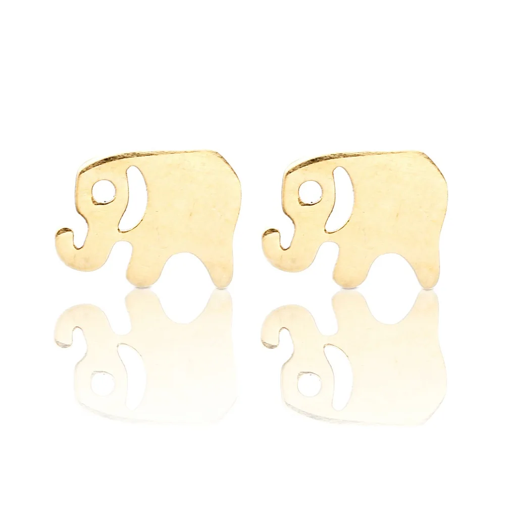 Модные ювелирные изделия минималистические серьги Слоник простые милые с ушками