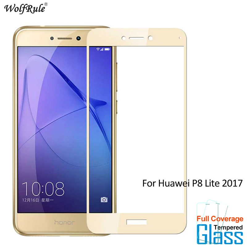 2 шт. для стекла Huawei P8 Lite 2017 защита экрана закаленное стекло полная пленка