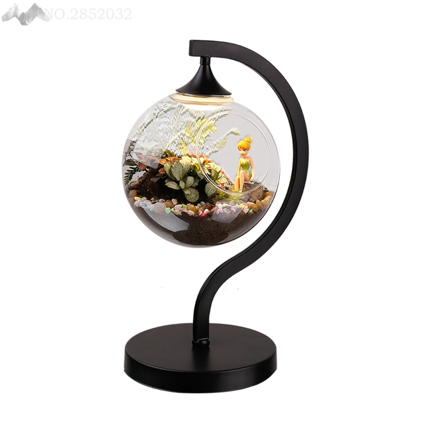 Настольная лампа светодиодная стеклянная ночник для дома гостиной спальни 2017|led