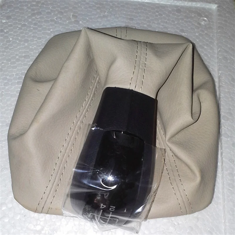 Beige 5 скоростей Ручка Переключения рулевого механизма автомобиля Gaiter Boot Kit для Skoda Octavia 2004-2012 из искусственной кожи ручка переключения передач с пылезащитной крышкой Новинка - Название цвета: Beige