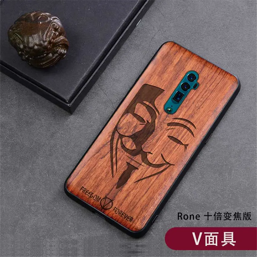Чехол oppo Reno 10x zoom из натурального дерева funda oppo reno 10x zoom Rosewood TPU противоударный чехол-накладка для телефона reno 10x zoom