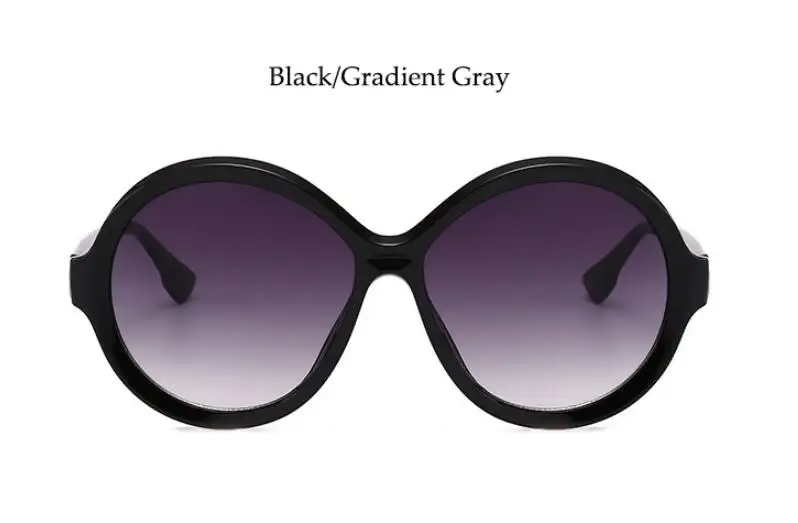 C1 black gray Винтажные женские солнцезащитные очки, дизайнерские черные круглые солнцезащитные очки, роскошные брендовые большие солнцезащитные очки 90 s, женские, дамские, прозрачные, мужские - Цвет линз: C1 black gray