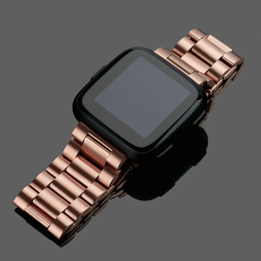 Ремешок для часов металлический ремешок для Fitbit Versa Ремешок Браслет Безвинтовые браслеты из нержавеющей стали аксессуары