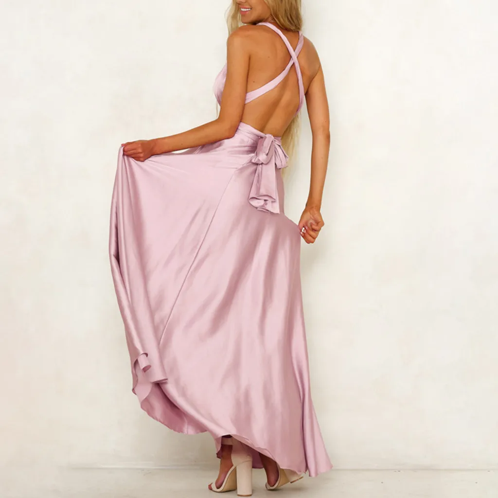 Женское сексуальное платье без рукавов с глубоким v-образным вырезом вечерние