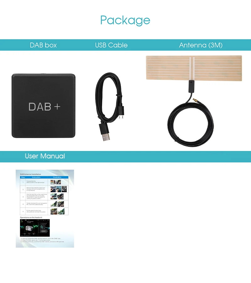 Тыква DAB + Цифровая радио коробка с сенсорным управлением для тыквы автомобильный