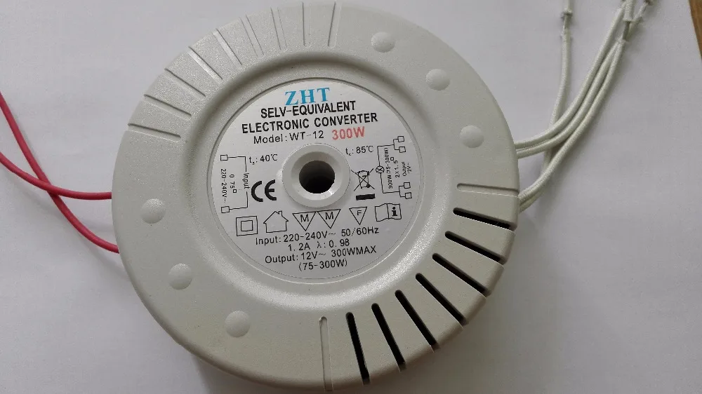 1 шт. Zht электронный преобразователь Ac 220 240 В к AC12V 300 Вт трансформатор для круглый