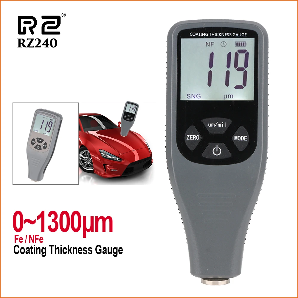 RZ Car Coating Paint Thickness Gauges Film Paint Thickness Tester measuring range 0-1300 Car Digital Coating Thickness Gauges