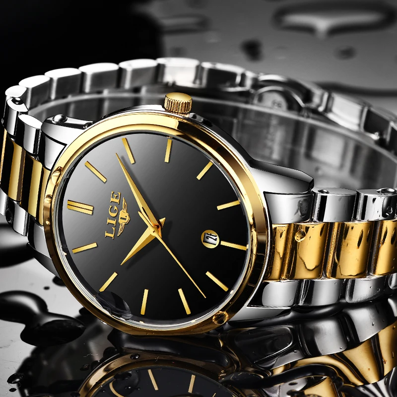 2018 новые мужские часы Топ бренд класса люкс 30 м Водонепроницаемые ультра тонкие