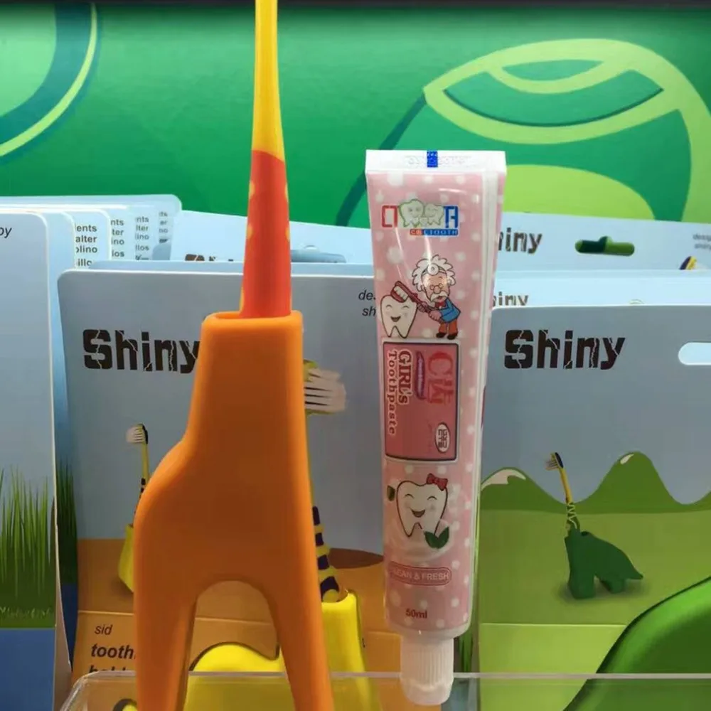 Творческий силиконовый держатель для зубной щетки стенд милый мультфильм зубная