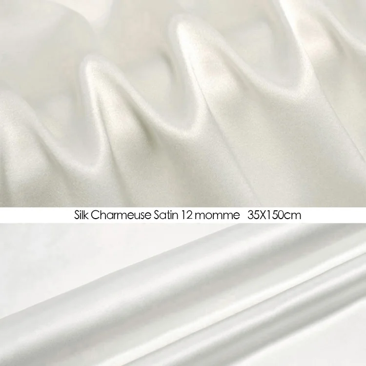 Silk Satin 35X150 CISULI, чистый белый платок для рисования, сделай сам, шелковая ткань, чистый натуральный шелк, ручная роспись, ткань, шарф с подолом, 10 шт./партия - Цвет: Silk Satin 35X150