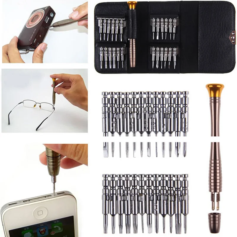 25 в 1 набор инструментов для ремонта смартфонов|trox screwdriver|eyeglass repairscrewdriver for eyeglasses |