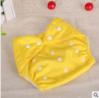 Yellow Детские Тканевые Многоразовые подгузники, моющиеся подгузники для новорожденных, регулируемые подгузники, подгузники для детей, стираемые тканевые подгузники - Цвет: Yellow