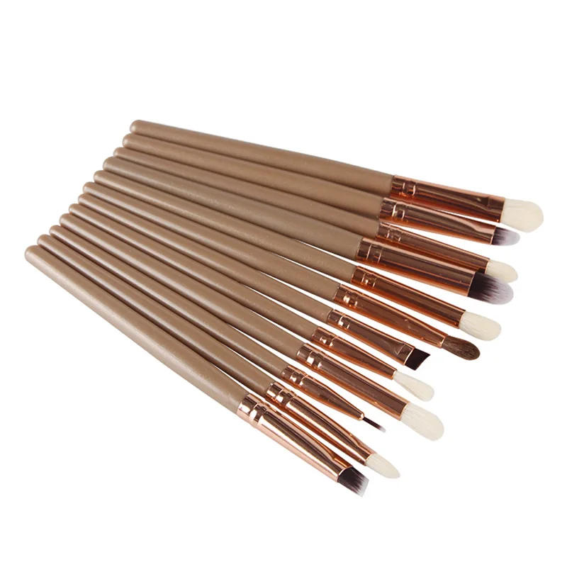 12 шт. фиолетовые кисти для макияжа Pinceis де Maquiagem тени век Make Up Set черный зеленый