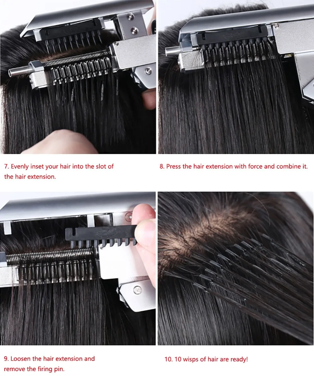 6D волосы пряжки для 6D Hairextension машина 40 шт./лот волосы remy парик Разъем Инструменты