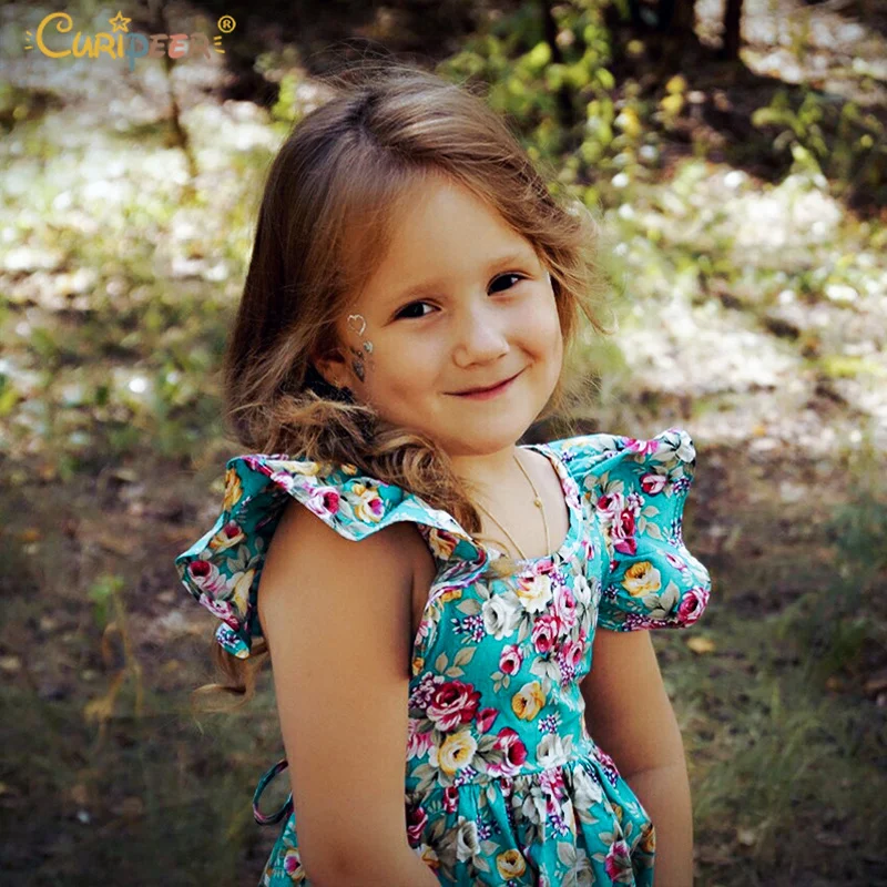 Платья для девочек лето 2019 австралийский стиль платья с рюшами и