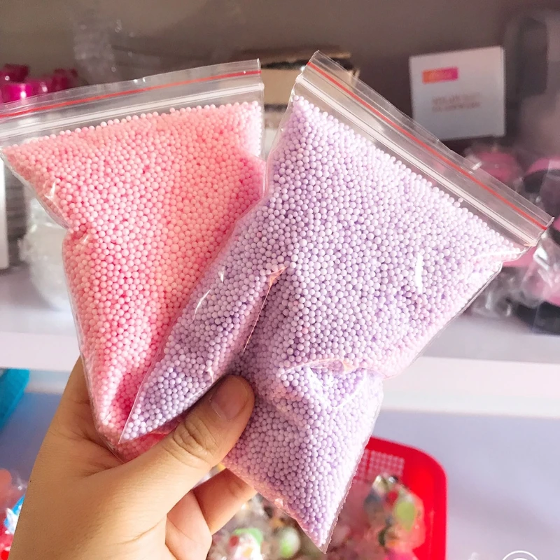 

Warm Color Snow Mud Particles Accessories Tiny Foam Beads Slime Balls Supplies