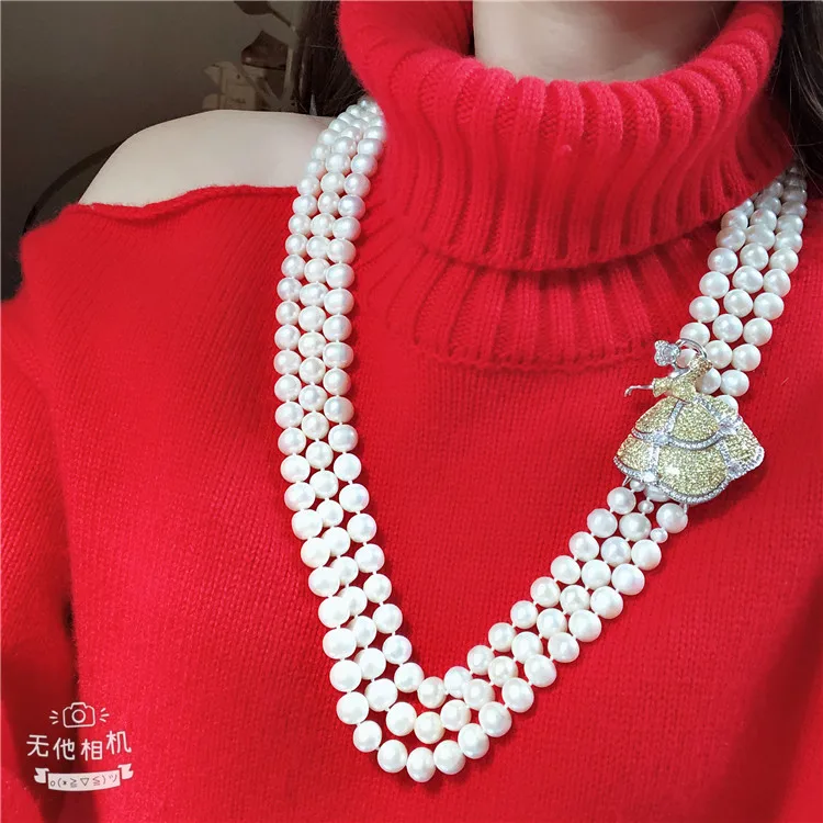 Украшение балерины многониточная цепочка на свитер длинное ожерелье с