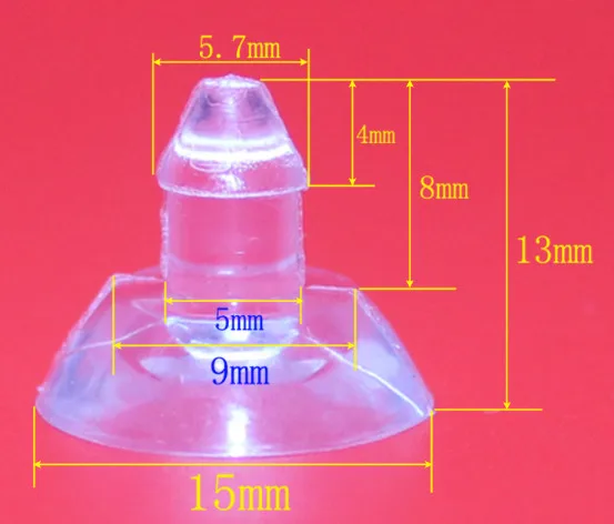Hook supplies 15mm mushroom head glass suction cup hook vacuum tray environmentally PVC sucker | Дом и сад