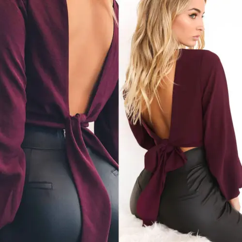 Модная женская Свободная блузка с длинным рукавом Летняя Повседневная рубашка