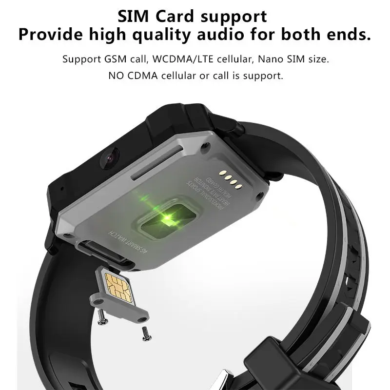 Смарт-часы IP68 Водонепроницаемый Для мужчин Android 4G Bluetooth Спорт MTK6737 Камера