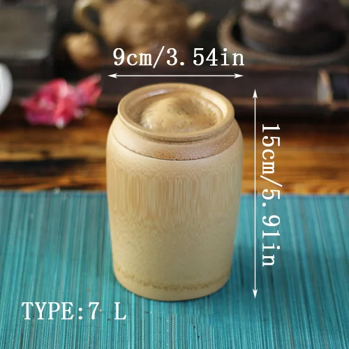 8X13CM B0172 Герметичные банки, банки для чая, контейнер для хранения, бамбуковые кухонные канистры с крышкой, кухонные бутылки, коробка для конфет, круп, воздухонепроницаемая колонка - Цвет: 8X13CM B0172