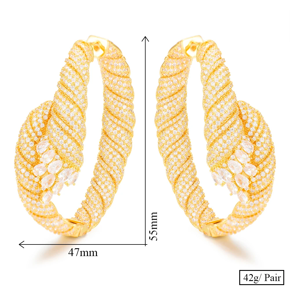

missvikki Exclusive Unique Luxury Design Big Hoop Earrings for Women Famous Actor Star Appointment Party Show Earring Jewelry