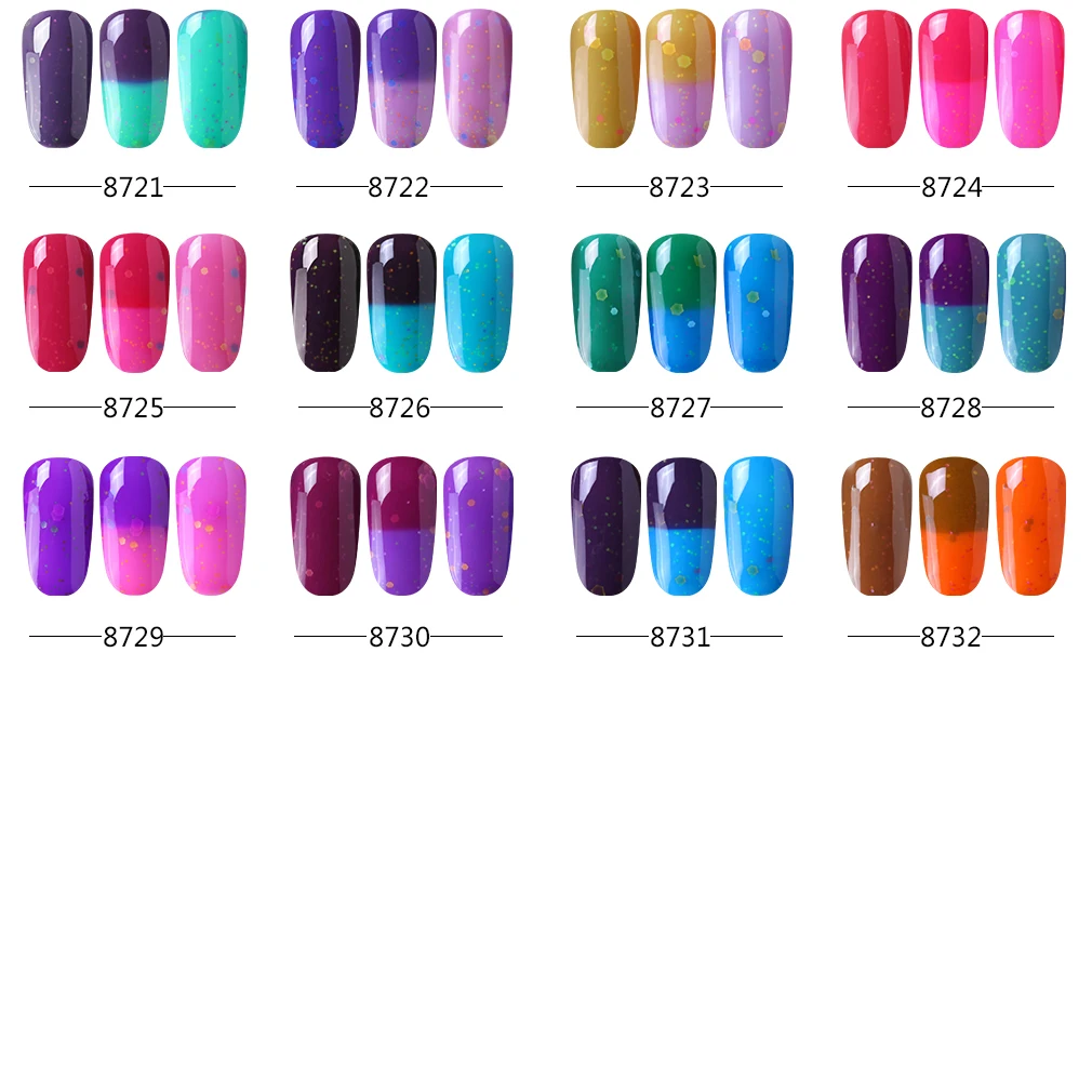 

Elite99 10ml Cheese Chameleon Temperature Change Color Gel Polish DIY Nail Art UV Gel Polish Lacquer Semi Permanent Gel Varnish