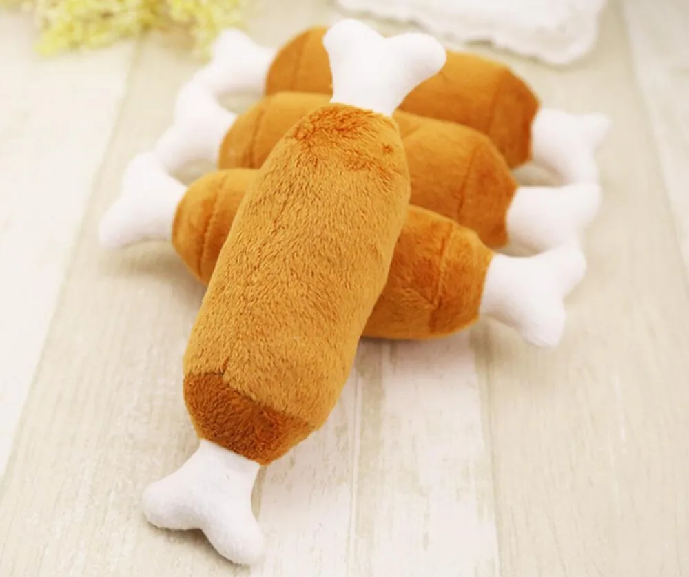 Игрушки для собак кости куриные ножки для домашних животных плюшевые звуковые жевательные игрушки для щенков пищалка товары для собак привлекательные для больших собак