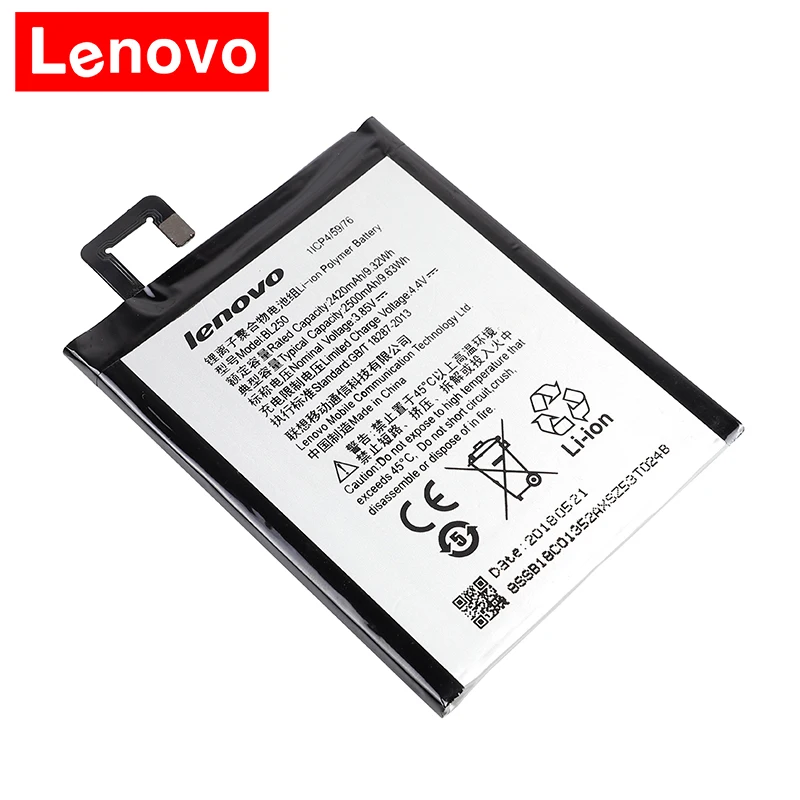 Оригинальный литий ионный аккумулятор Lenovo bl250 VIBE S1 S1c50 S1a40 BL250 встроенный