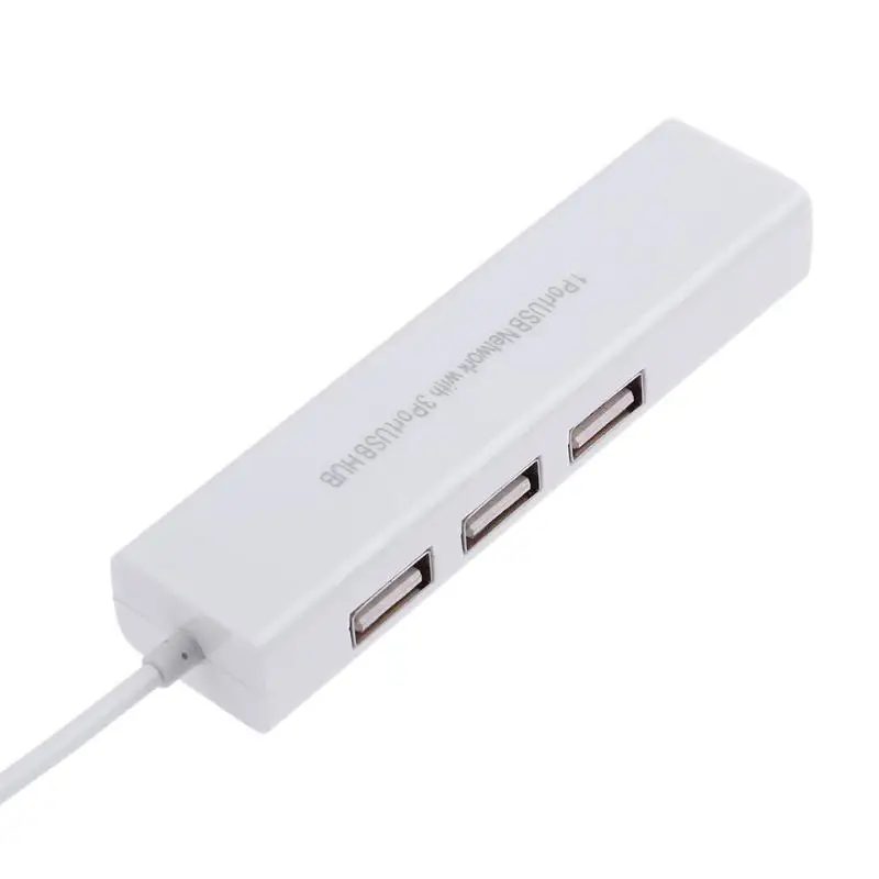 Проводные сетевые карты OTG 3 порта USB 2 0 концентратор 10/100 МБ Micro к RJ45 LAN адаптер