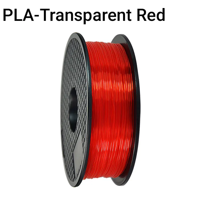 Transparent Red TOPZEAL высокое качество PLA 3d принтер нити белого цвета 1,75 мм 1 кг катушка для 3D печати материалов - Цвет: Transparent Red