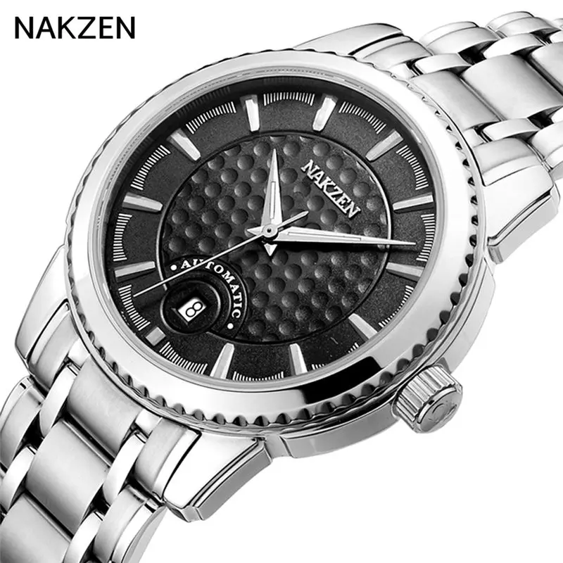 Nakzen Топ Роскошные брендовые модные классические деловые мужчины из нержавеющей